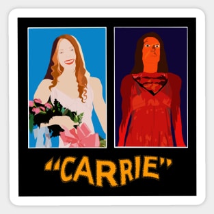 Carrie 1976 movie poster interpretation Sticker